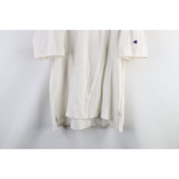 Vtg 90s Champion Mens XL Spell Out Ohio State University Golf Polo Shirt White - Picture 3 of 12